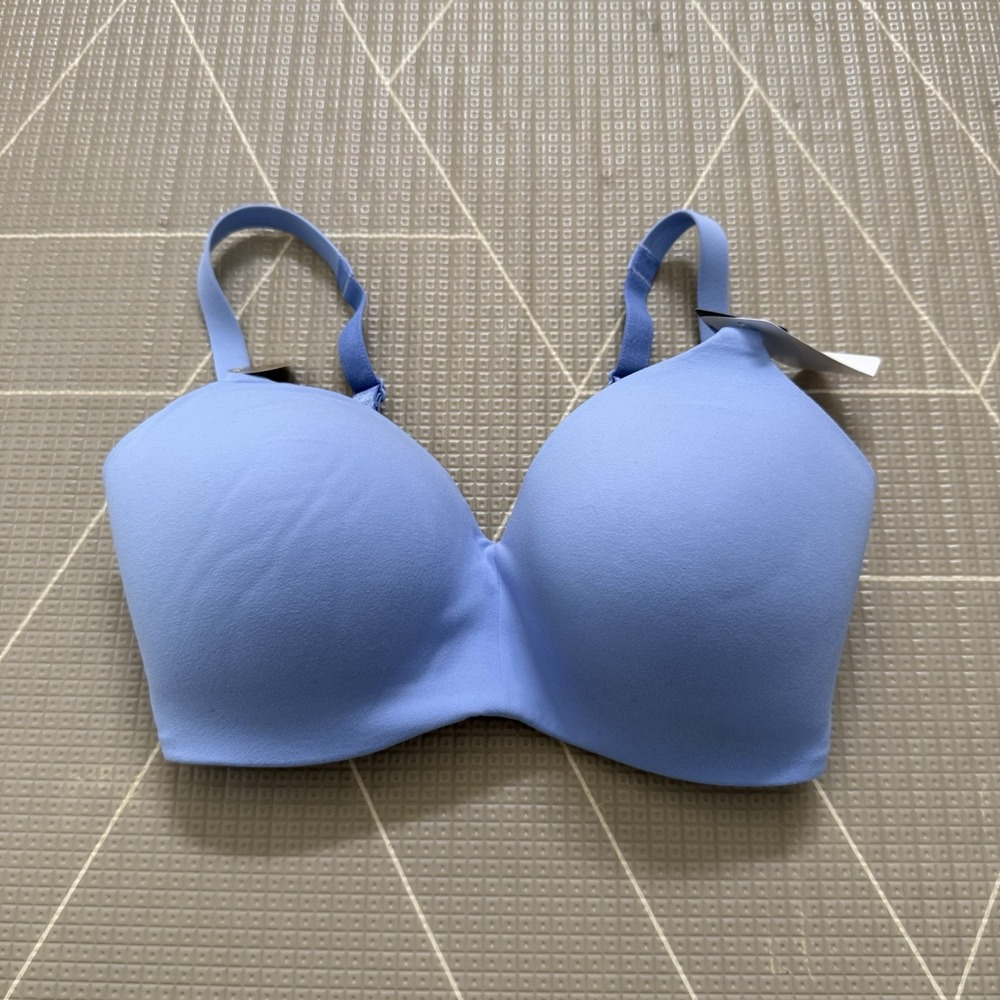 NEW Wacoal How Perfect Wire Free T-shirt Bra 32DDD Blue Style 852189